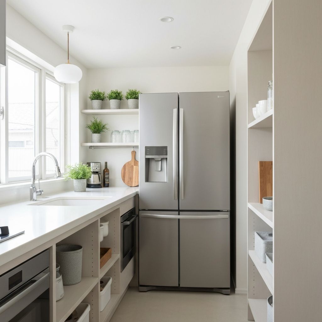 Modern kitchen interior with organised storage